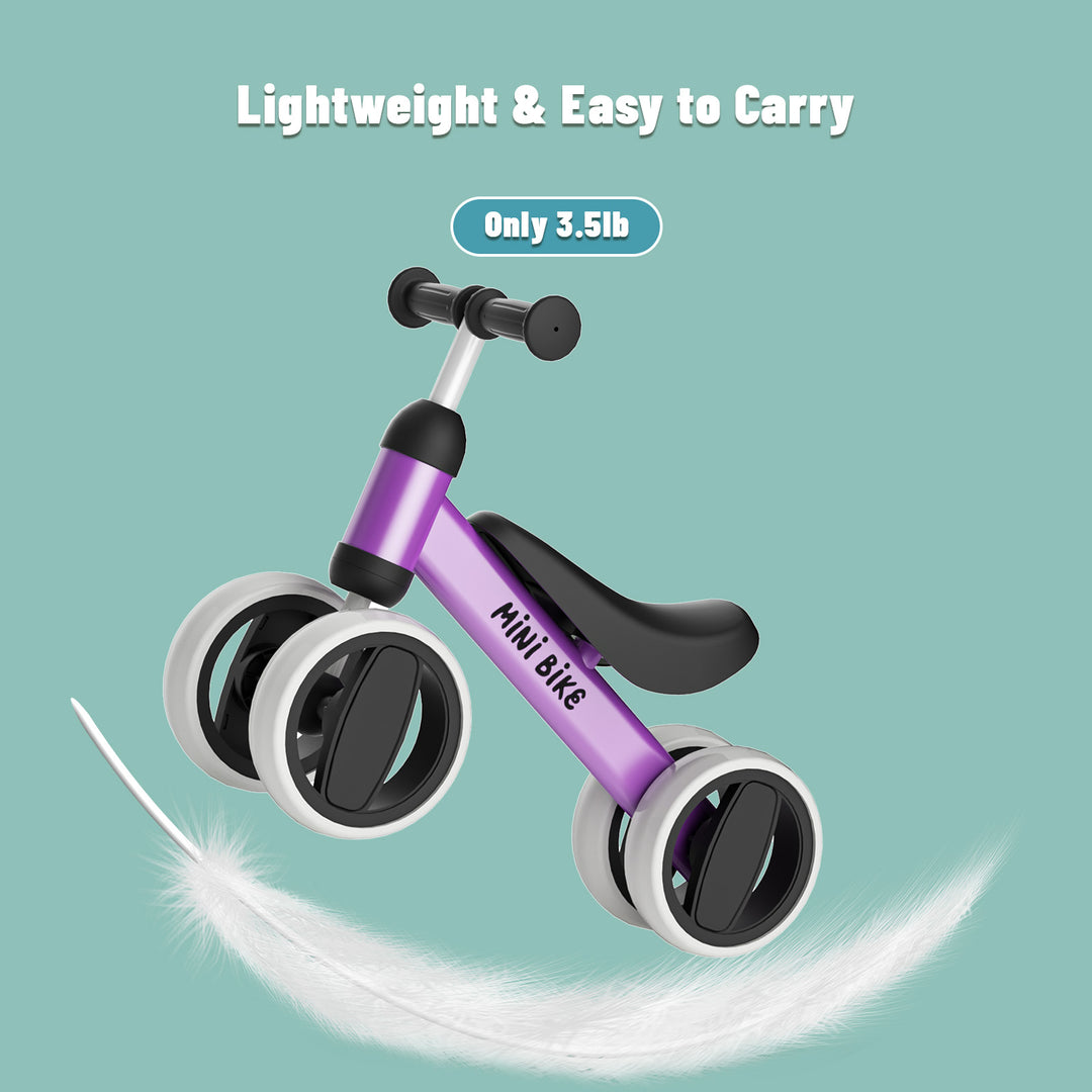 SIMATE Balance Bike Toys for 1 Year Old Boys Girls, 12-24 Month Toddler Ride on Toys, 4 Silent Wheels & Soft Seat, First Birthday Gifts for Baby Girls Boys Visit The Store