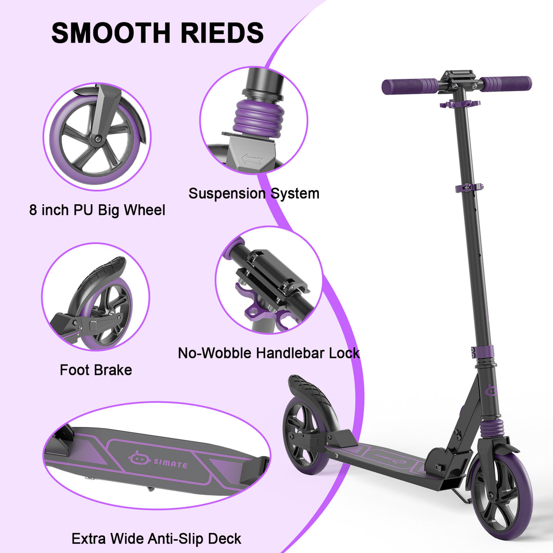 T1 Pro Kick Scooter for Teens | Purple
