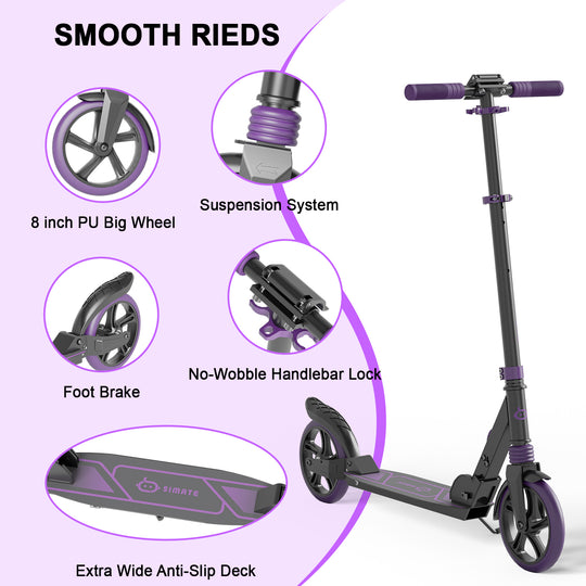 T1 Pro Kick Scooter for Teens | Purple