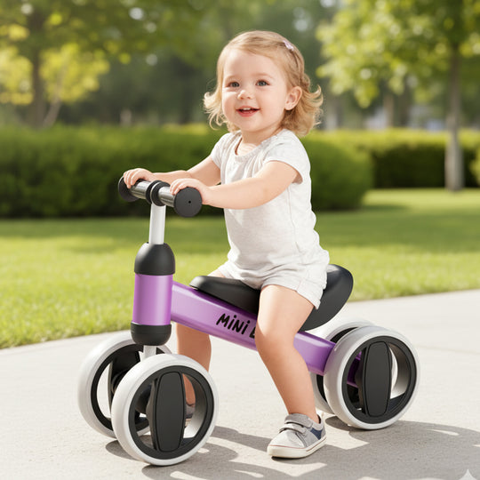 SIMATE Balance Bike Toys for 1 Year Old Boys Girls, 12-24 Month Toddler Ride on Toys, 4 Silent Wheels & Soft Seat, First Birthday Gifts for Baby Girls Boys Visit The Store