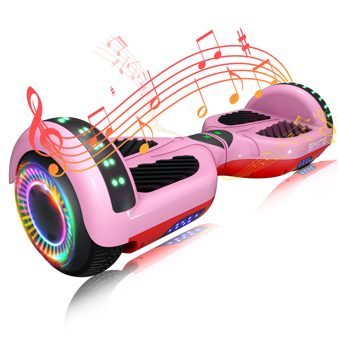 Apato Bluetooth Hoverboard 6.5'' 7.3 Mph | 7.5 Miles Range | Peppa Pink for kids