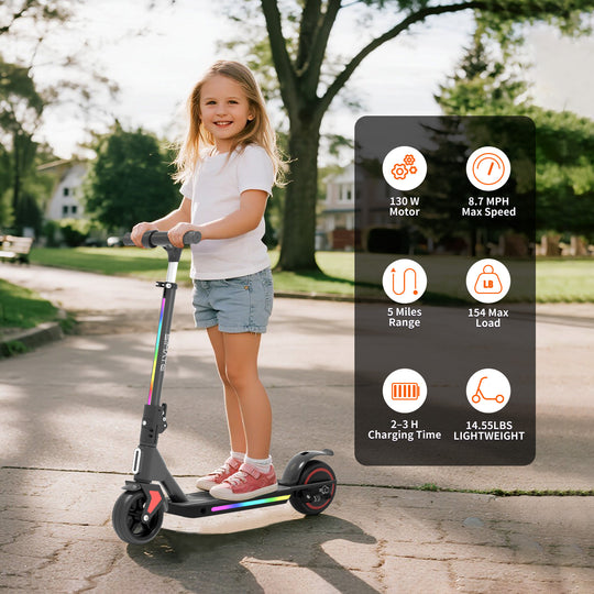 S2 Pro Adjustable Electric scooter for kids | Black
