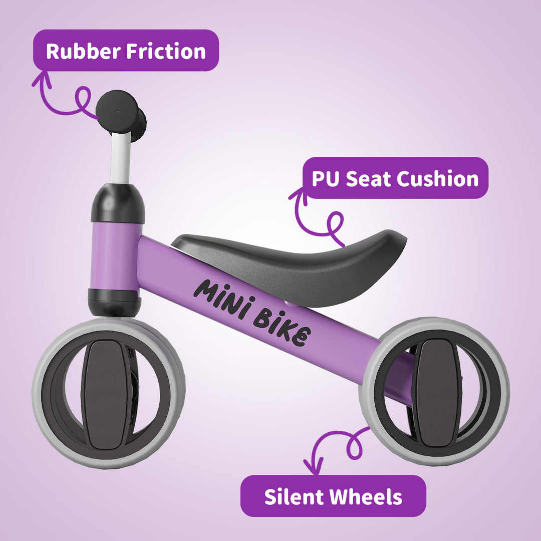 SIMATE Baby Balance Bike for 12-24 Months,Toddler balance Bicycle with 4 Wheels,Indoor & Outdoor Bike Riding Toy, First B-day Gift