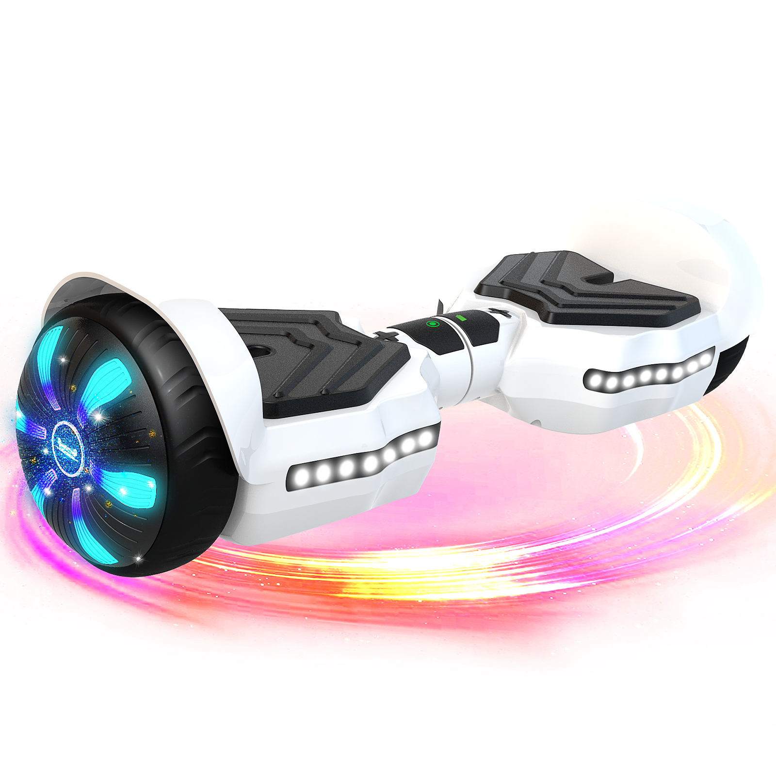 SIMATE Version LED Hoverboard 6.5'' 8.5Mph | 8 Miles Range | White ...