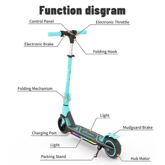 S2 Pro Adjustable electric scooter for kids | blue