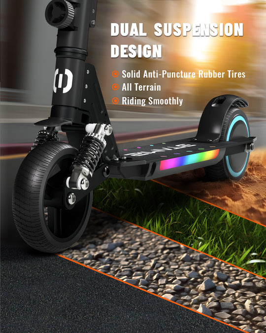 S5 Flash light electric scooter for kids | Black