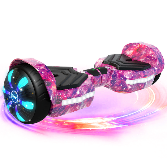SIMATE Version LED Hoverboard 6.5 8.5Mph 8 Miles Range Galaxy Pu Simateboard