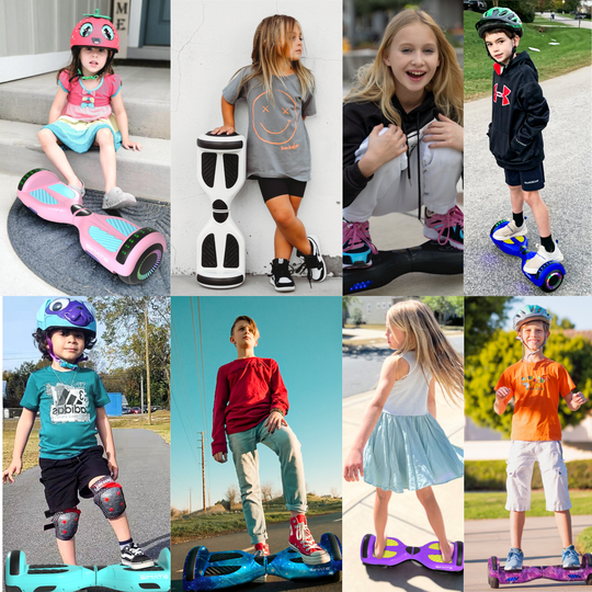 SIMATE 6.5" Hoverboard for Kids,Ages 6+,3 Speed Modes,7.5mph & 7.5 Miles Self-Balancing Wheel Scooter