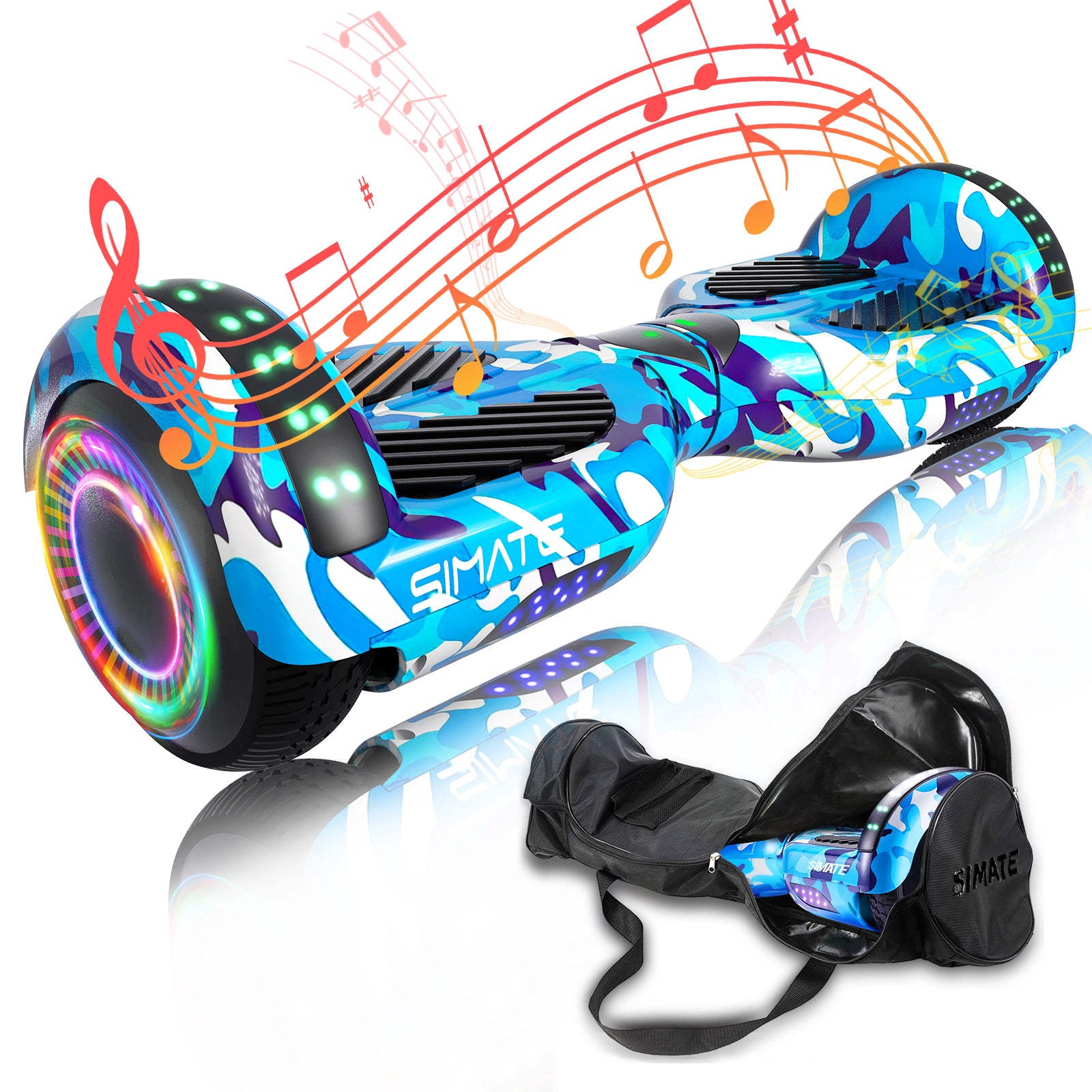 Apato 6.5'' Hoverboard For Kids - Blue Camouglage