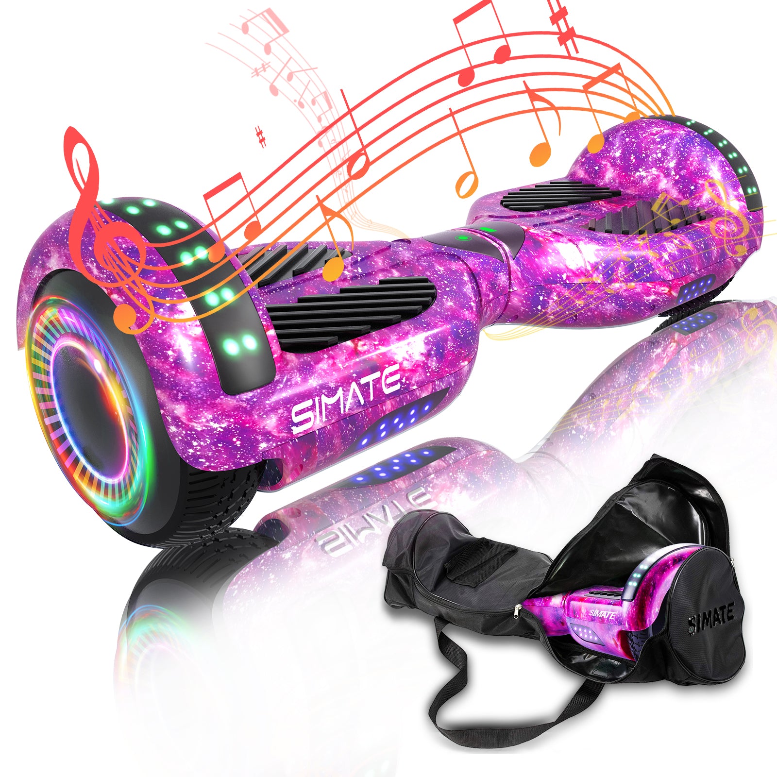 Apato 6.5'' Hoverboard For Kids - Galaxy Purple