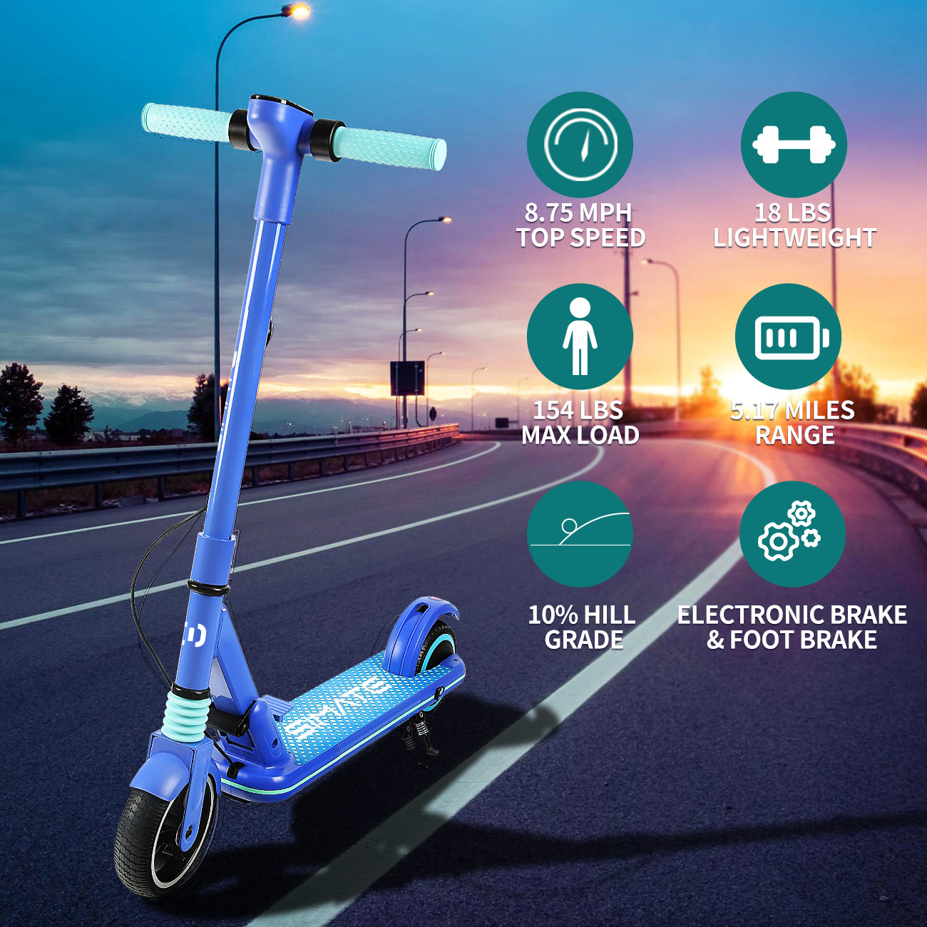 S1 Pro- Electric scooter for kids (Blue)