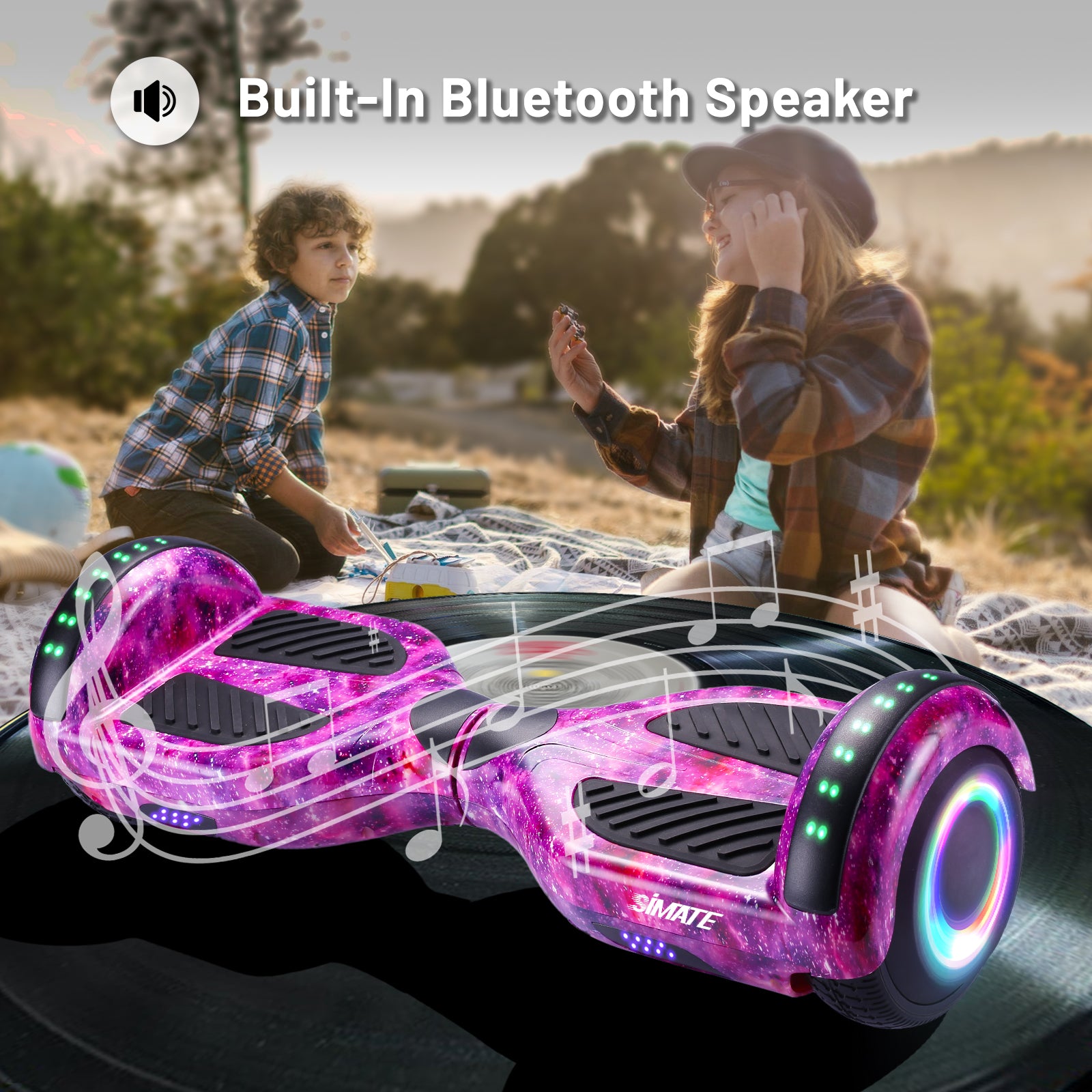Apato 6.5'' Hoverboard For Kids - Galaxy Purple