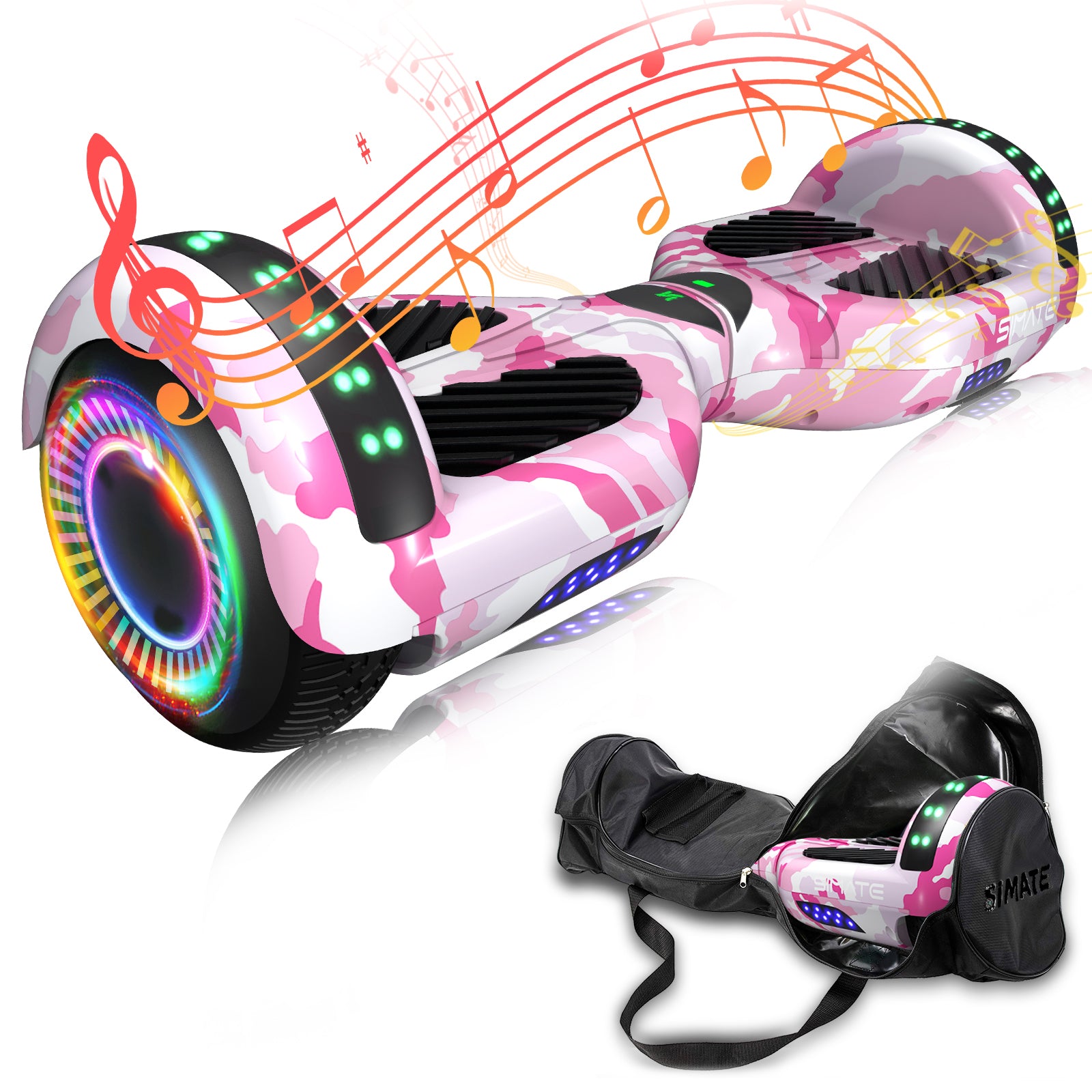 Apato 6.5'' Hoverboard For Kids -  Pink Camo