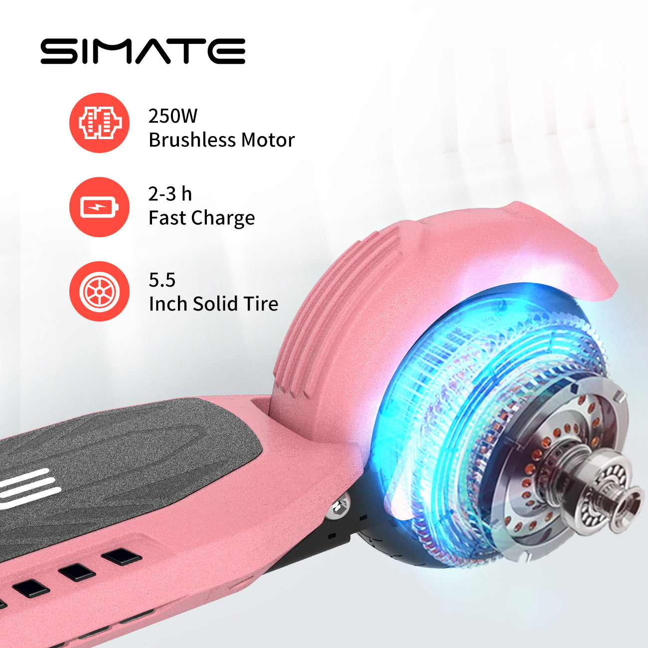 Spino - Pink Electric scooter for kids age 6-12