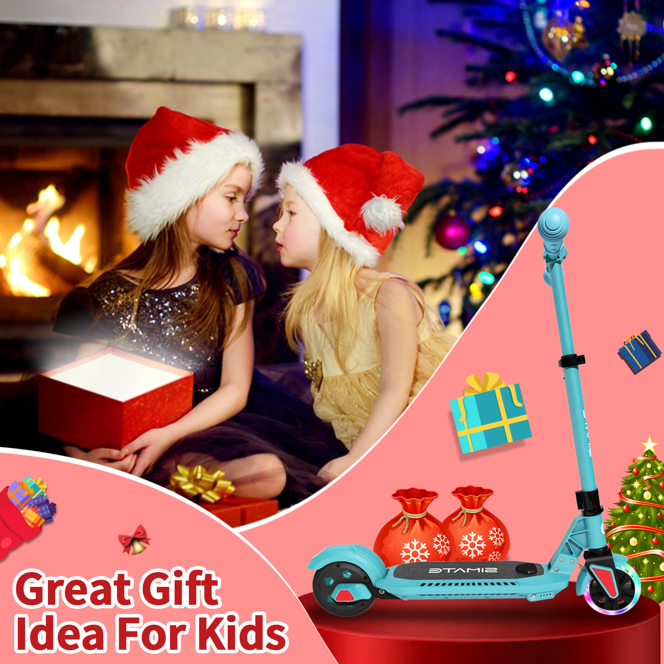 Spino - Blue kids e-scooter ages 6-12