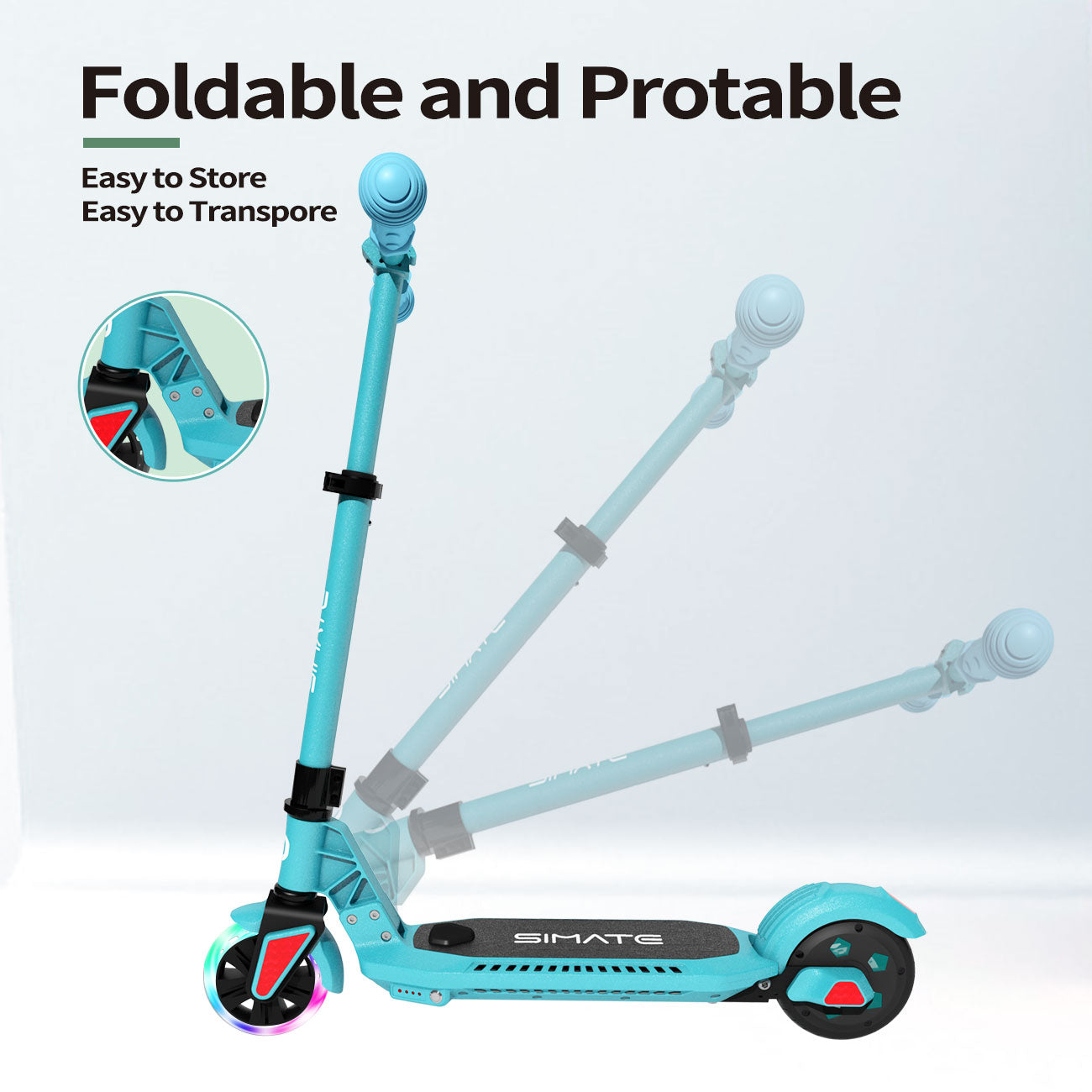 Spino - Blue kids e-scooter ages 6-12