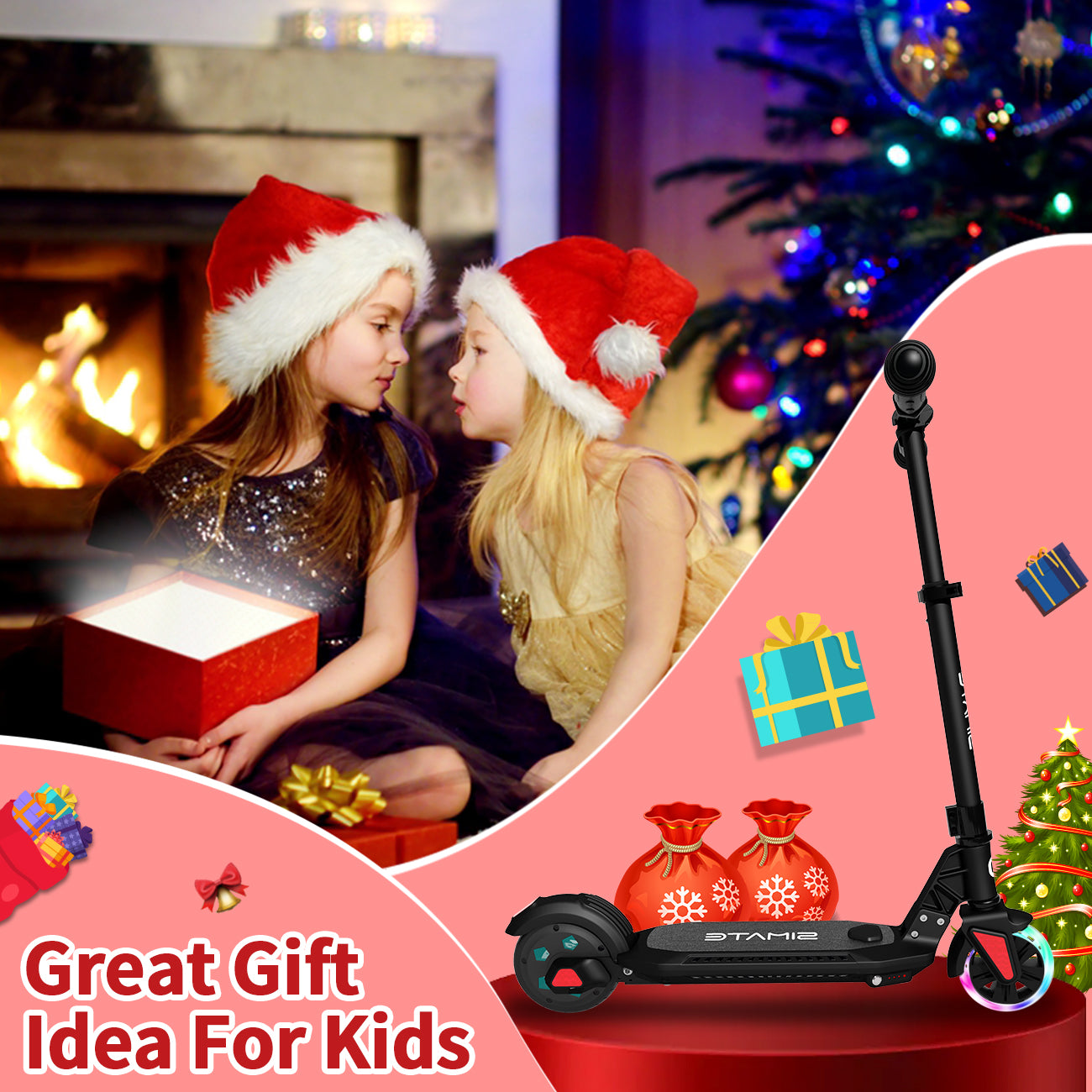 Spino - Black electric scooter for kids 6MPH