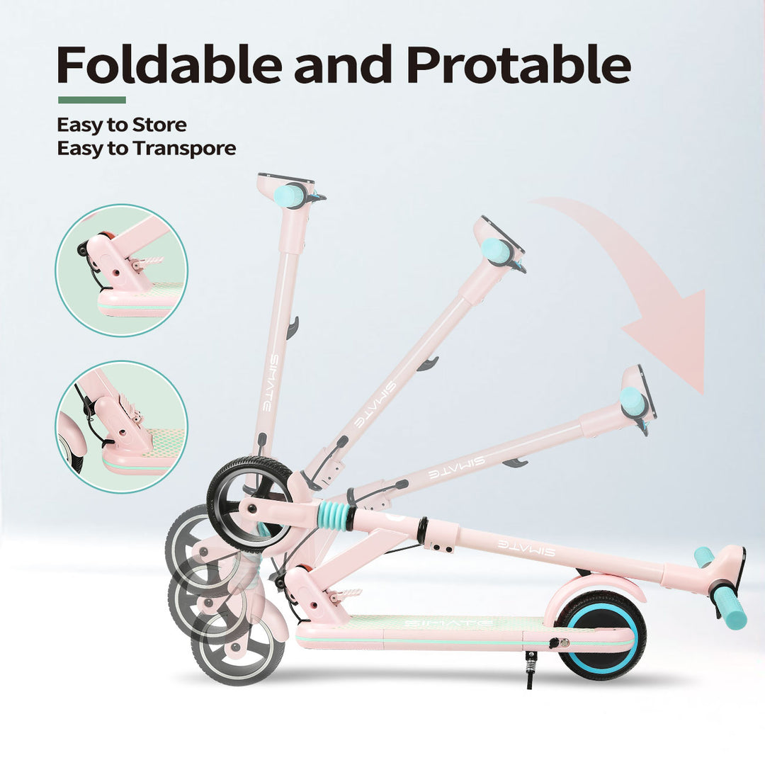 S1 Pro- Electric scooter for kids | Foldable 5 Mph| 8.75 Range | Pink