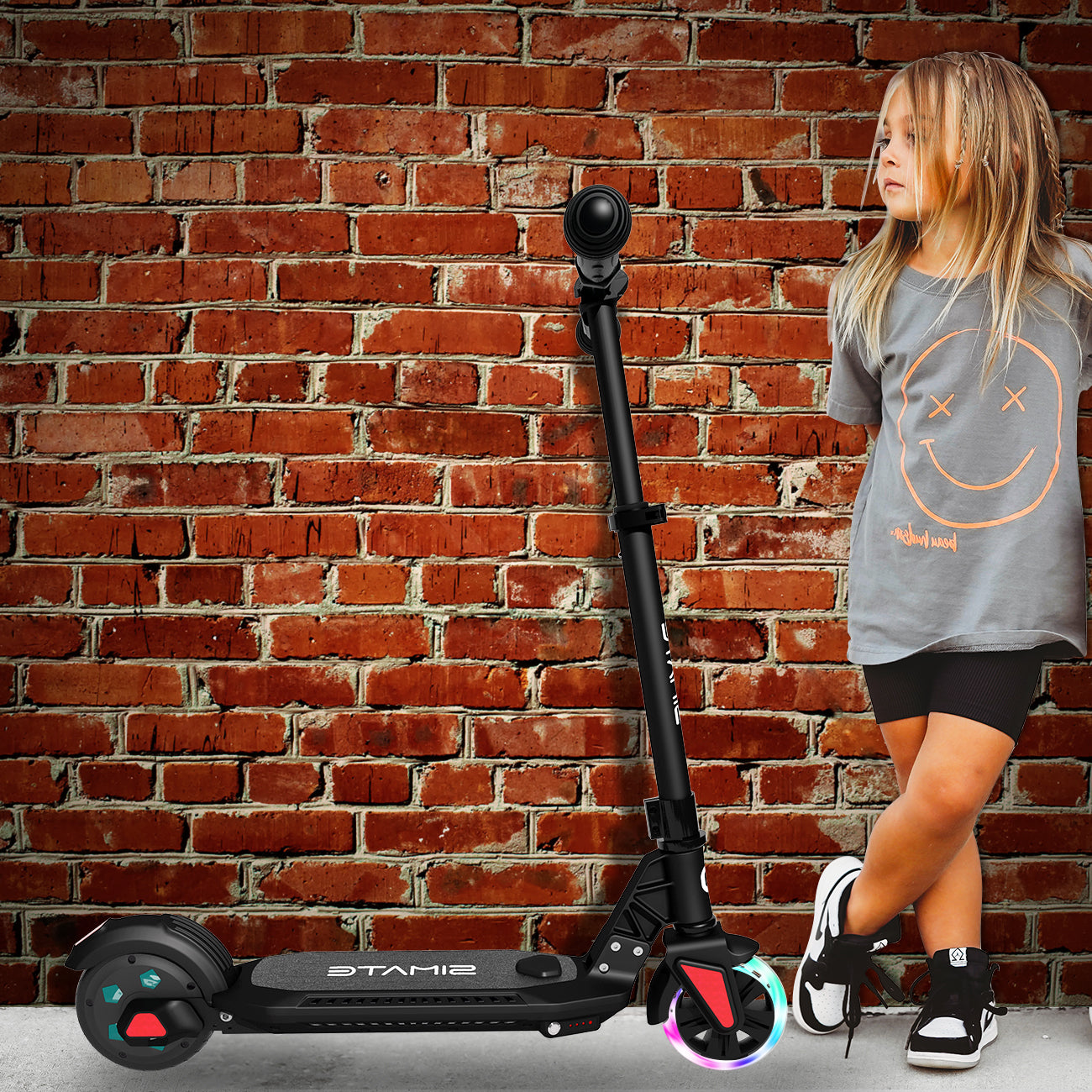 Spino - Black electric scooter for kids 6MPH