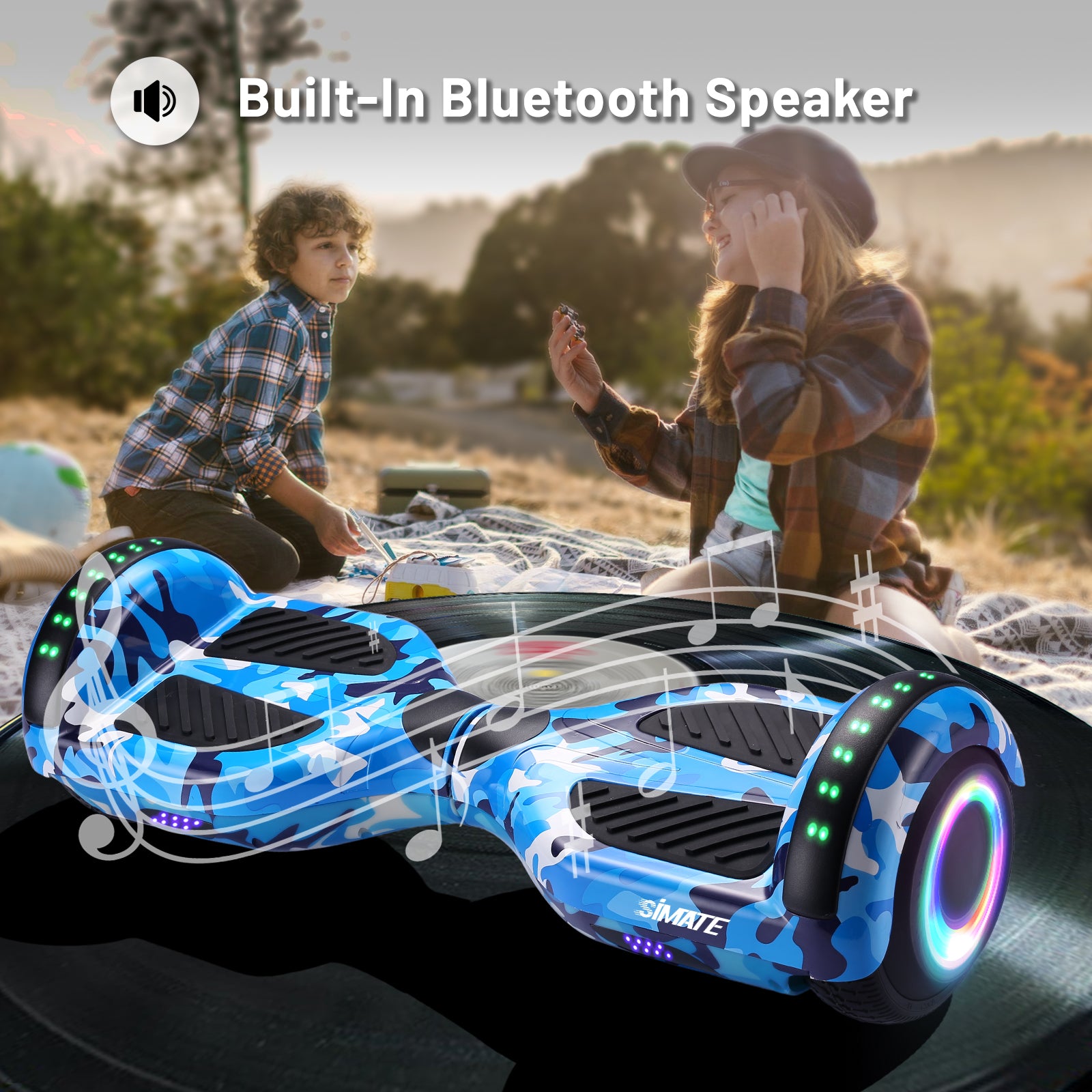 Apato 6.5'' Hoverboard For Kids - Blue Camouglage