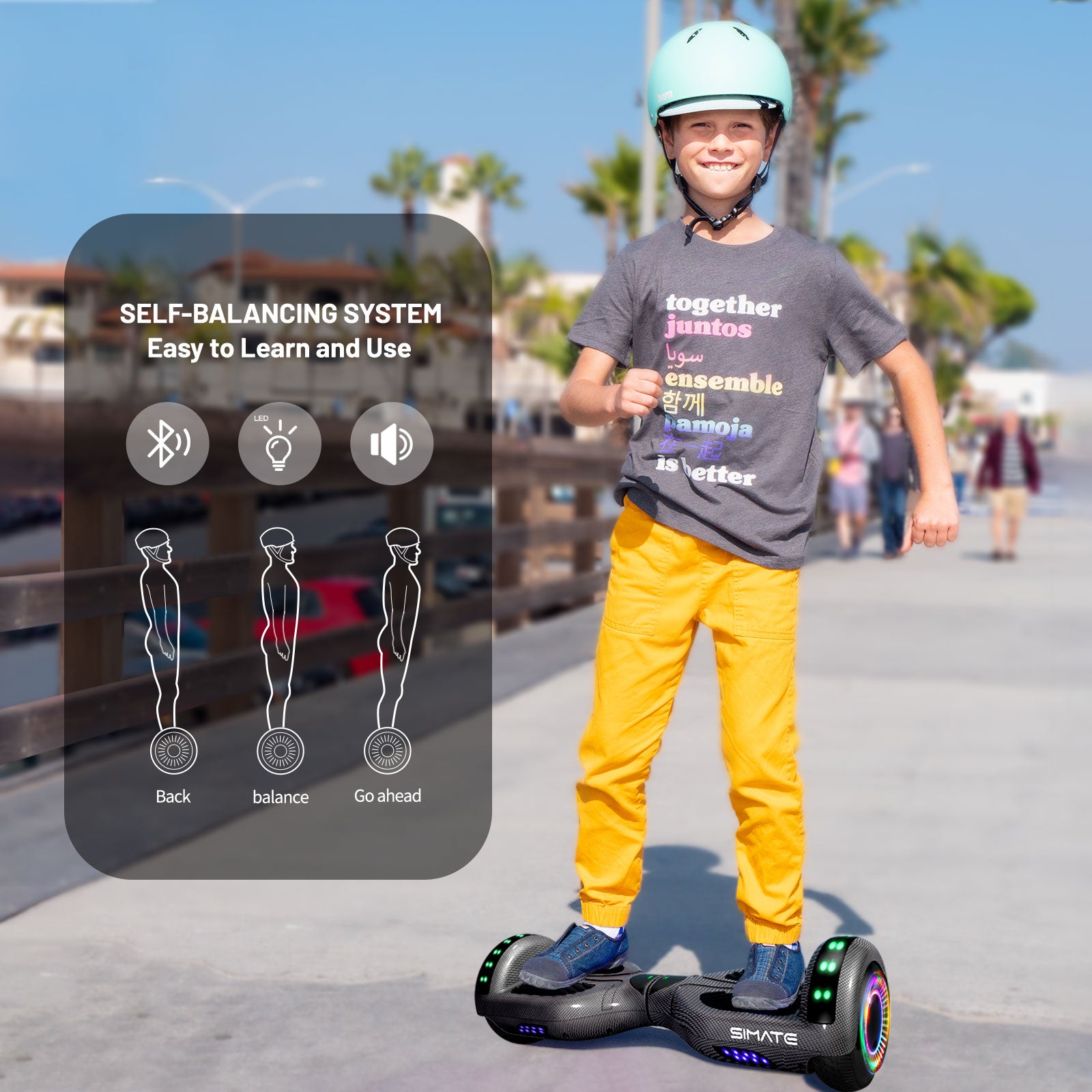 Apato 6.5'' Hoverboard For Kids - Carbon Fiber