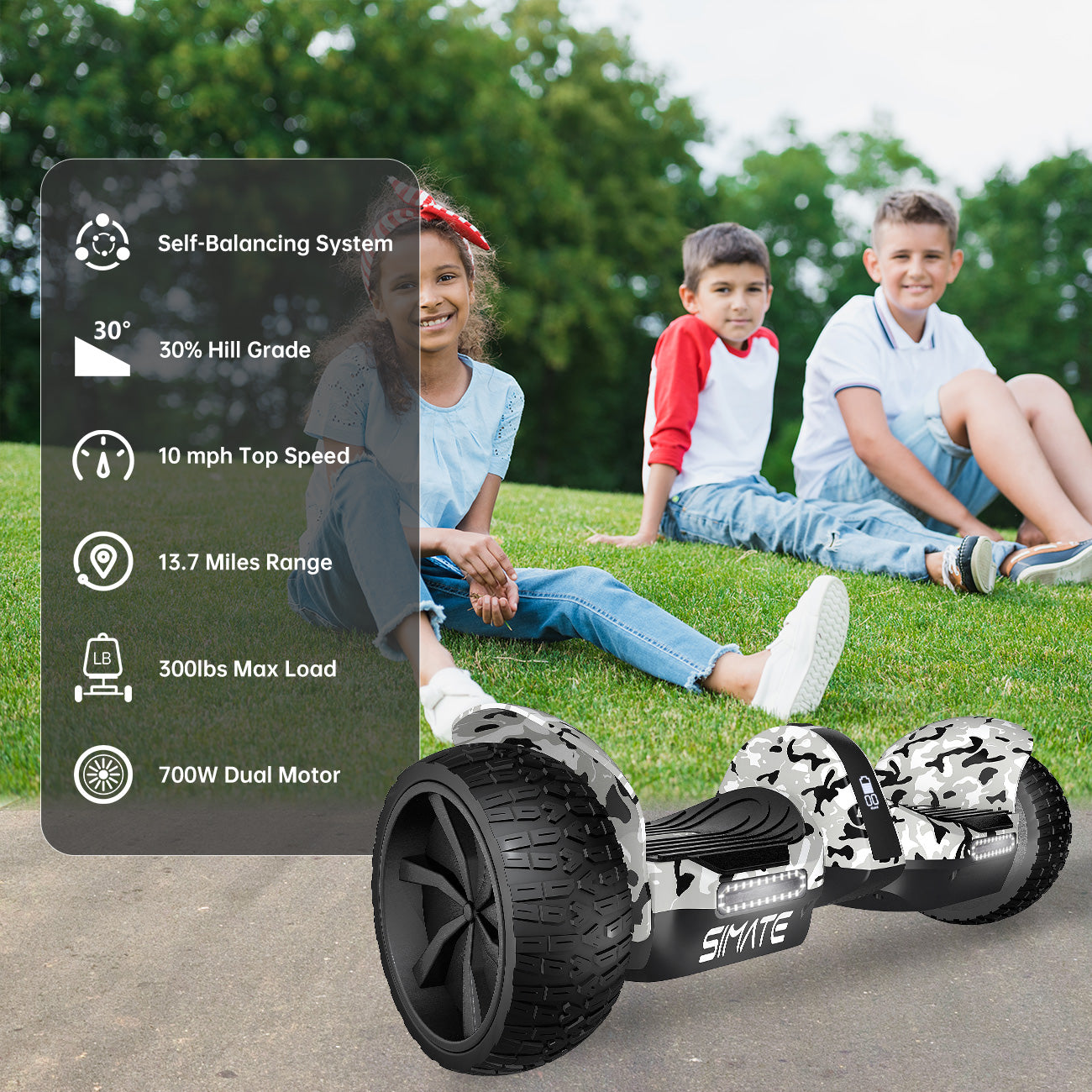 Mega 8.5'' Off Road - White Camo
